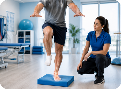 Balance training for posterior tibial tendon dysfunction rehabilitation